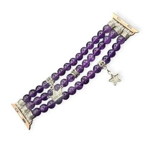 Amethyst Beaded Watch Band